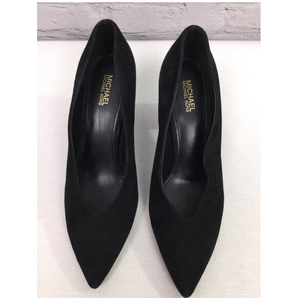 Michael Michael Kors Suede Pointed Toe Chunky Block Heel Slip On Shoe Size 6M - Picture 2 of 13